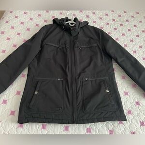 Johnston & Murphy Black XC4 Extreme Comfort Hood Cargo Performance Jacket Large